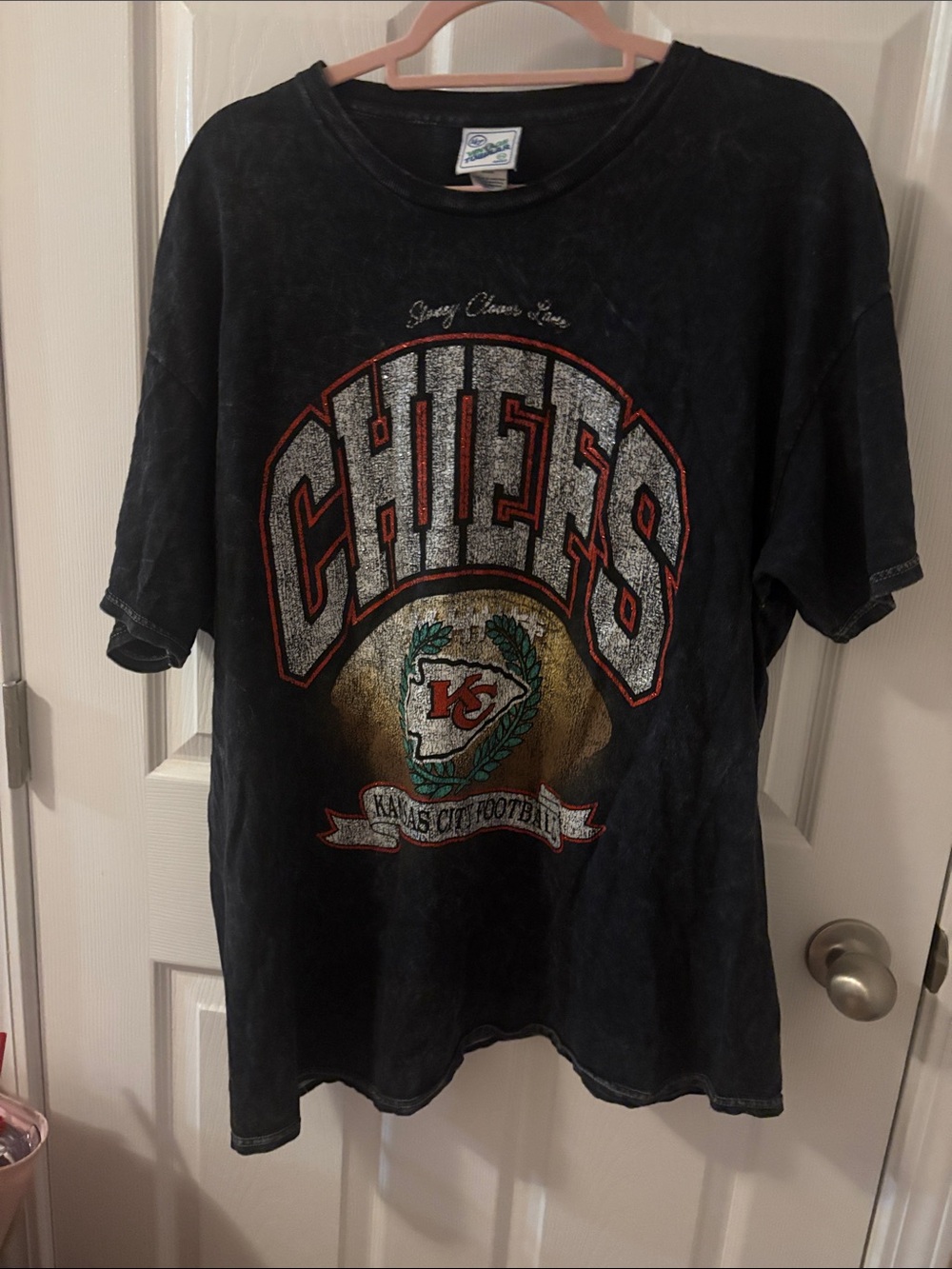 Stoney Clover Lane x '47 Kansas City Chiefs Glitter Rocker Tee sz 2xl